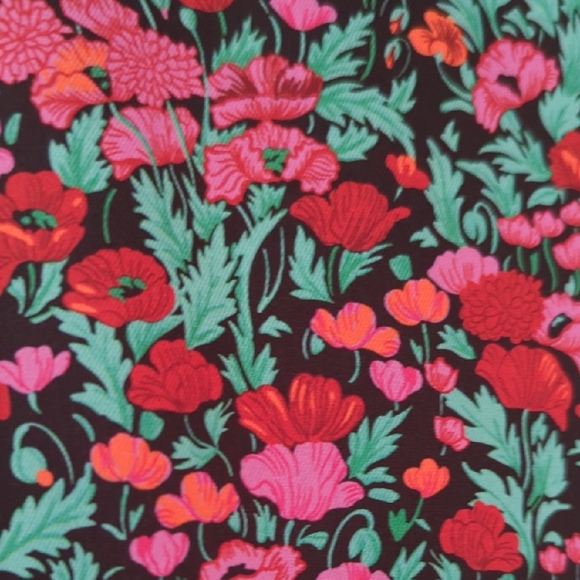 J. Crew Red and Blue Maxi Dress with Puff Sleeves - Picture 6 of 8